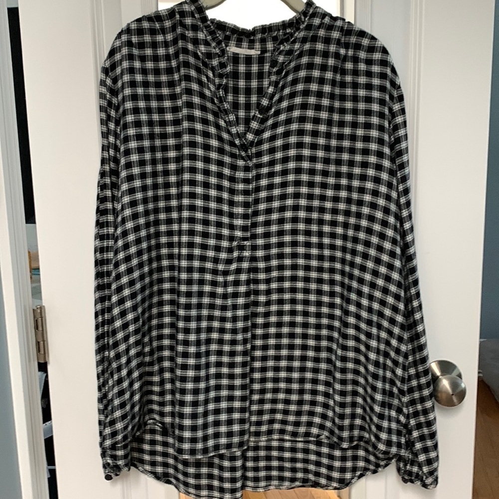 Plaid Ruffleneck‎ Tunic